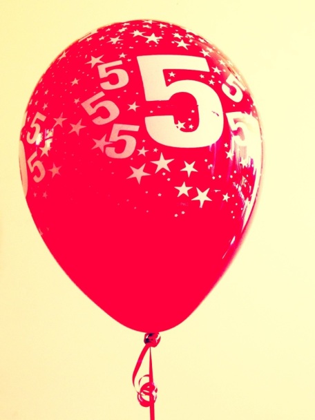 red birthday balloon